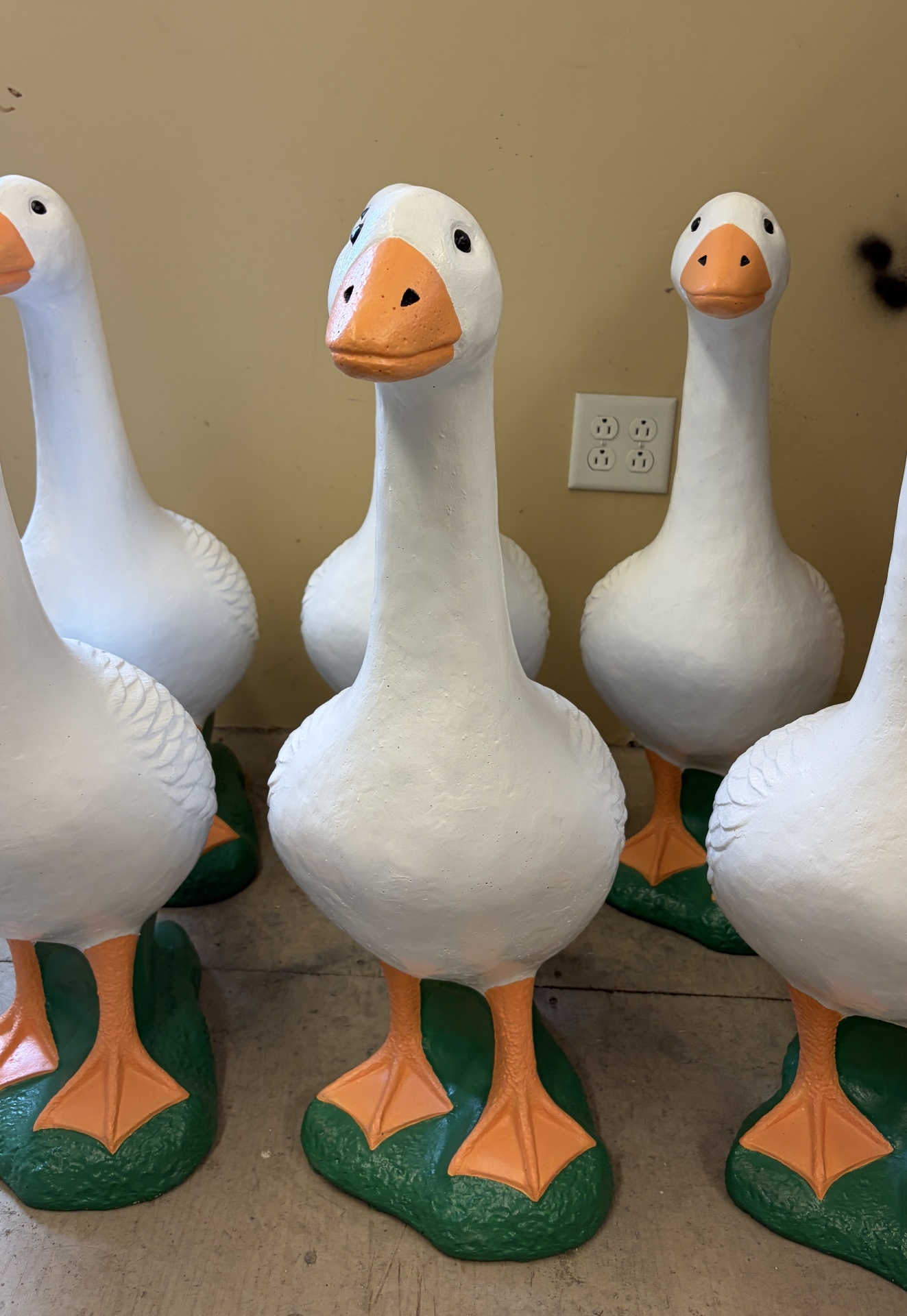 Precast porch geese