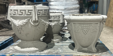 Decorative precast planters