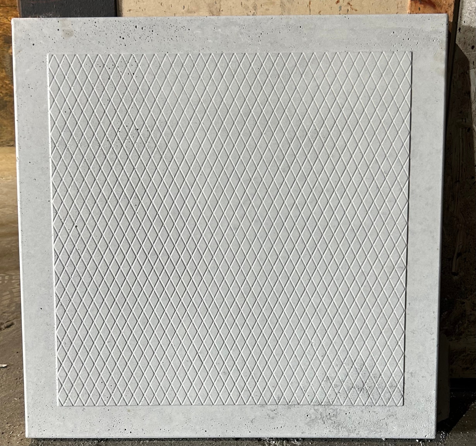 Diamond pattern patio slab